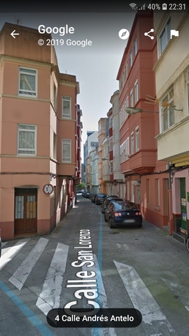 Vista entrada calle San Lorenzo A Coruña