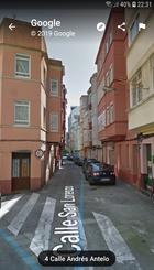 Vista entrada calle San Lorenzo A Coruña