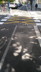 Exemplo de paso ciclista en Calle Chile (Vitoria-Gasteiz)