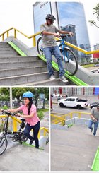Exemplo de raís para bicicleta en escaleiras